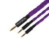 imageLinsoul Tripowin GranVia Upgraded OFC Headphone Replacement Cable Dual 35mm Connector to 44mm TRRRS Stereo Headphone Cablefor HE4XXHE400iHE400seGoldplanarFocal ELEGIABlack 2mPurple