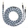 imageLinsoul Tripowin GranVia Upgraded OFC Headphone Replacement Cable Dual 35mm Connector to 44mm TRRRS Stereo Headphone Cablefor HE4XXHE400iHE400seGoldplanarFocal ELEGIABlack 2mBlue