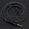 imageLinsoul Tripowin Noire in Ear Monitor Cable 4 Core 24AWG OCC Upgraded HiFi Audio Cable with Detachable 3in1 25mm35mm44mm Plug for Audiophile Musician 2Pin 078mmMMCX