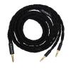 imageLinsoul Tripowin GranVia Upgraded OFC Headphone Replacement Cable Dual 35mm Connector to 44mm TRRRS Stereo Headphone Cablefor HE4XXHE400iHE400seGoldplanarFocal ELEGIABlack 2mBlack