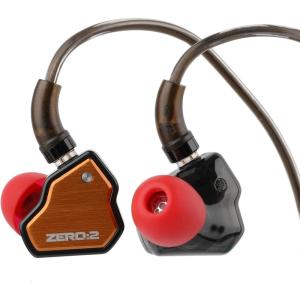 imageLinsoul 7Hz x Crinacle Zero2 in Ear Monitor Updated 10mm Dynamic Driver IEM Wired Earbuds Earphones Gaming Earbuds with OFC IEM Cable for Musician SilverOrange