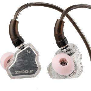 imageLinsoul 7Hz x Crinacle Zero2 in Ear Monitor Updated 10mm Dynamic Driver IEM Wired Earbuds Earphones Gaming Earbuds with OFC IEM Cable for Musician SilverSilver