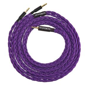 imageLinsoul Tripowin GranVia Upgraded OFC Headphone Replacement Cable Dual 35mm Connector to 35mm Stereo Headphone Cable for HE4XXHE400iHE400seGoldplanarFocal ELEGIABlack 15mPurple