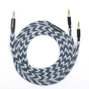 imageLinsoul Tripowin GranVia Upgraded OFC Headphone Replacement Cable Dual 35mm Connector to 44mm TRRRS Stereo Headphone Cablefor HE4XXHE400iHE400seGoldplanarFocal ELEGIABlack 2mBlue