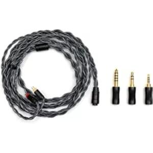imageLinsoul Tripowin Noire in Ear Monitor Cable 4 Core 24AWG OCC Upgraded HiFi Audio Cable with Detachable 3in1 25mm35mm44mm Plug for Audiophile Musician 2Pin 078mm2pin 078mm