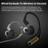 imageLinsoul KZ AZ15 Upgraded Bluetooth 52 Wireless Earhook with Charging Case for IEMs Earphones Long Battery Life One Click Operation Recessed 2pin for ZS10 PRO ZSN PRO Black AZ15