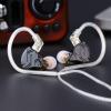 imageLinsoul KZ ZS10 PRO X Upgraded 1DD4BA Hybrid Driver HiFi in Ear Earphones IEM with Alloy Faceplate Detachable SilverPlated Recessed 2Pin Cable for Audiophile Musician DJ StageWithout MicWith Mic