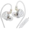 imageLinsoul KZ ZSN PRO 2 inEar Monitor 1BA1DD Hybrid Driver HiFi Earphones IEM Wired Earbud Detachable SilverPlated Recessed 2Pin Cable for AudiophileWithout Mic BlackSilver