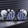 imageLinsoul KZ ZSN PRO 2 inEar Monitor 1BA1DD Hybrid Driver HiFi Earphones IEM Wired Earbud Detachable SilverPlated Recessed 2Pin Cable for AudiophileWithout Mic BlackBlack