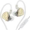 imageLinsoul KZ ZSN PRO 2 inEar Monitor 1BA1DD Hybrid Driver HiFi Earphones IEM Wired Earbud Detachable SilverPlated Recessed 2Pin Cable for AudiophileWithout Mic BlackGold