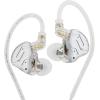 imageLinsoul KZ ZSN PRO 2 inEar Monitor 1BA1DD Hybrid Driver HiFi Earphones IEM Wired Earbud Detachable SilverPlated Recessed 2Pin Cable for AudiophileWithout Mic BlackSilver