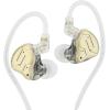 imageLinsoul KZ ZSN PRO 2 inEar Monitor 1BA1DD Hybrid Driver HiFi Earphones IEM Wired Earbud Detachable SilverPlated Recessed 2Pin Cable for AudiophileWithout Mic BlackGold