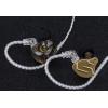 imageLinsoul KZ ZSN PRO X Dual Driver 1BA1DD Hybrid Metal Earphones HiFi inEar Monitor with Detachable Recessed 2Pin CableZinc Alloy Panel Without Mic GreyGold