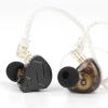 imageLinsoul KZ ZSN PRO X Dual Driver 1BA1DD Hybrid Metal Earphones HiFi inEar Monitor with Detachable Recessed 2Pin CableZinc Alloy Panel Without Mic GreyGrey