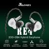 imageLinsoul Kiwi Ears KE4 in Ear Monitor 2DD2BA Hybrid Earphone Gaming Earbuds HiFi Wired IEM with Detachable IEM Cable for Musician Audiophile Silver