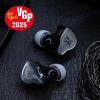 imageLinsoul Kiwi Ears KE4 in Ear Monitor 2DD2BA Hybrid Earphone Gaming Earbuds HiFi Wired IEM with Detachable IEM Cable for Musician Audiophile Silver