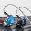imageLinsoul Kiwi Ears Orchestra Lite Performance Custom 8BA inEar Monitor IEM with Detachable 4core 7N OxygenFree Copper OFC Cable Handcrafts Faceplate for Audiophile Studio Musician BlueBlue