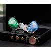 imageLinsoul Kiwi Ears Orchestra Lite Performance Custom 8BA inEar Monitor IEM with Detachable 4core 7N OxygenFree Copper OFC Cable Handcrafts Faceplate for Audiophile Studio Musician BlueGreen
