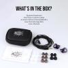 imageLinsoul Kiwi Ears Quartet 2DD2BA Hybrid InEar Monitor HiFi Earphones with Handcrafted Resin Shell Detachable OFC Silverplated IEM Cable for Audiophile Musician DJ Studio Gaming Purple Quartet
