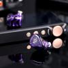 imageLinsoul Kiwi Ears Quartet 2DD2BA Hybrid InEar Monitor HiFi Earphones with Handcrafted Resin Shell Detachable OFC Silverplated IEM Cable for Audiophile Musician DJ Studio Gaming Purple Quartet