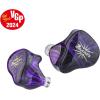 imageLinsoul Kiwi Ears Quartet 2DD2BA Hybrid InEar Monitor HiFi Earphones with Handcrafted Resin Shell Detachable OFC Silverplated IEM Cable for Audiophile Musician DJ Studio Gaming Purple Quartet