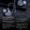 imageLinsoul SIMGOT EW200 10mm SCP Diaphragm Dynamic Driver inEar Earphones with All Metal Body Detachable 078mm 2pin SilverPlated OFC Cable for Audiophiles Musicians EW200 with MicEW200 DSP