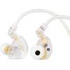 imageLinsoul TANGZU Waner SG HiFi 10mm Dynamic Driver PET Diaphragm inEar Earphone with Ergonomic Shape Detachable Recessed 2Pin OFC Braided Cable for Audiophile Musician DJ StageWhite Without MicWhite