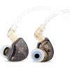 imageLinsoul TANGZU Waner SG HiFi 10mm Dynamic Driver PET Diaphragm inEar Earphone with Ergonomic Shape Detachable Recessed 2Pin OFC Braided Cable for Audiophile Musician DJ StageWhite Without MicBlack