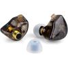 imageLinsoul TANGZU Waner SG HiFi 10mm Dynamic Driver PET Diaphragm inEar Earphone with Ergonomic Shape Detachable Recessed 2Pin OFC Braided Cable for Audiophile Musician DJ StageWhite Without MicBlack
