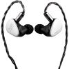 imageLinsoul Kiwi Ears Quintet in Ear Monitor 1DD  2BA  1 Planar  1 PZT Hybrid Driver Earphone with Detachable SilverPlated OFC Cable Metal Faceplate 3DPrinted Resin Shell for Musician Quintet