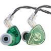 imageLinsoul TANGZU Waner SG HiFi 10mm Dynamic Driver PET Diaphragm inEar Earphone with Ergonomic Shape Detachable Recessed 2Pin OFC Braided Cable for Audiophile Musician DJ StageWhite Without MicGreen