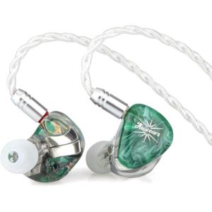 imageLinsoul Kiwi Ears Orchestra Lite Performance Custom 8BA inEar Monitor IEM with Detachable 4core 7N OxygenFree Copper OFC Cable Handcrafts Faceplate for Audiophile Studio Musician BlueGreen
