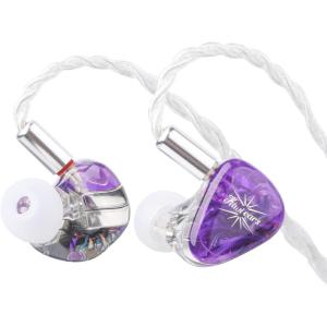 imageLinsoul Kiwi Ears Orchestra Lite Performance Custom 8BA inEar Monitor IEM with Detachable 4core 7N OxygenFree Copper OFC Cable Handcrafts Faceplate for Audiophile Studio Musician BluePurple