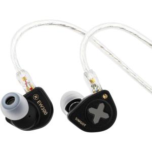 imageLinsoul SIMGOT EW300 1DD1Planar1PZT Hybrid Driver in Ear Monitor Wired Earbuds IEM Gaming Earbuds with Detachable Nozzles SilverPlated OFC IEM Cable for Audiophile Musician EW300 DSPEW300 DSP