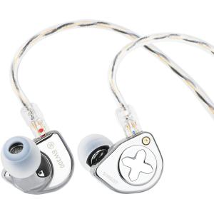 imageLinsoul SIMGOT EW300 1DD1Planar1PZT Hybrid Driver in Ear Monitor Wired Earbuds IEM Gaming Earbuds with Detachable Nozzles SilverPlated OFC IEM Cable for Audiophile Musician EW300 DSPEW300 Standard
