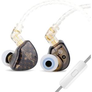 imageLinsoul TANGZU Waner SG HiFi 10mm Dynamic Driver PET Diaphragm inEar Earphone with Ergonomic Shape Detachable Recessed 2Pin OFC Braided Cable for Audiophile Musician DJ StageWhite Without MicBlack