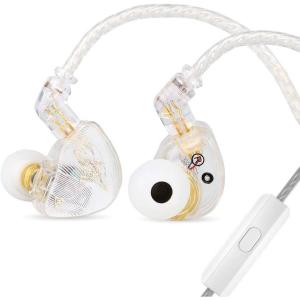 imageLinsoul TANGZU Waner SG HiFi 10mm Dynamic Driver PET Diaphragm inEar Earphone with Ergonomic Shape Detachable Recessed 2Pin OFC Braided Cable for Audiophile Musician DJ StageWhite Without MicWhite