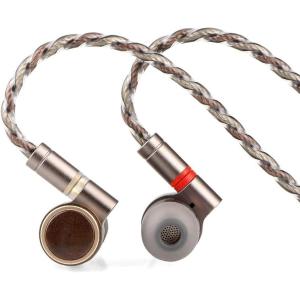 imageLinsoul TINHIFI T4 Plus 10mm Magnetic CNT Driver inEar Monitor with N54 Circuit CCAW Voice Coil Metal Case Wood Faceplate Detachable SilverCopper Cable for Audiophile Musician