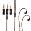 imageLinsoul Tripowin Amber 32AWG OFC Oxygen Free Cable HiFi IEM Cable with Interchangeable 25mm35mm44mm Plug PVC Sleeve Replacement Cable for Audiophile2pin 078mmRecessed 2pin