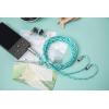 imageLinsoul Tripowin Aurora IEM Cable 4 Core OCC and SilverPlated OCC Earphone Cable HiFi Replacement Cable for Wired Earbuds Aquamarine 2Pin 44mm2Pin  35mm
