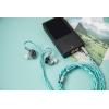 imageLinsoul Tripowin Aurora IEM Cable 4 Core OCC and SilverPlated OCC Earphone Cable HiFi Replacement Cable for Wired Earbuds Aquamarine 2Pin 44mm2Pin  44mm