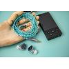 imageLinsoul Tripowin Aurora IEM Cable 4 Core OCC and SilverPlated OCC Earphone Cable HiFi Replacement Cable for Wired Earbuds Aquamarine 2Pin 44mm2Pin  44mm