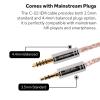 imageLinsoul Tripowin C02 IEM Cable 16 Core SilverPlated Alloy Copper Earphone Cable with PVC Jacket 046 Low Impedance HiFi Replacement Cable for Wired Earbuds 2Pin 35mm2Pin  44mm