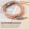 imageLinsoul Tripowin C02 IEM Cable 16 Core SilverPlated Alloy Copper Earphone Cable with PVC Jacket 046 Low Impedance HiFi Replacement Cable for Wired Earbuds 2Pin 35mm2Pin  44mm