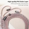 imageLinsoul Tripowin S01 IEM Cable 16 Core SilverPlated Alloy Copper and Graphene Earphone Cable HiFi Replacement Cable for Wired Earbuds 2Pin 44mm2Pin  44mm