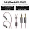 imageLinsoul Tripowin S01 IEM Cable 16 Core SilverPlated Alloy Copper and Graphene Earphone Cable HiFi Replacement Cable for Wired Earbuds 2Pin 44mm2Pin  44mm