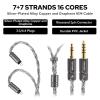 imageLinsoul Tripowin S02 IEM Cable 16 Core SilverPlated Alloy Copper and Graphene Earphone Cable HiFi Replacement Cable for Wired Earbuds 2Pin 44mm2Pin  35mm