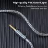 imageLinsoul Tripowin S02 IEM Cable 16 Core SilverPlated Alloy Copper and Graphene Earphone Cable HiFi Replacement Cable for Wired Earbuds 2Pin 44mm2Pin  35mm