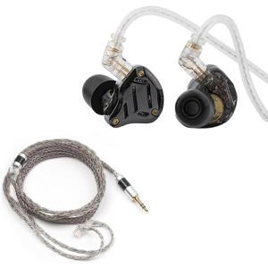 imageLinsoul KZ ZS10 PRO 2 1DD4BA in Ear Monitor IEMBlack Without Mic  Tripowin Zonie 16 Core Silver Plated IEM CableRecessed 2pin 35mm Grey