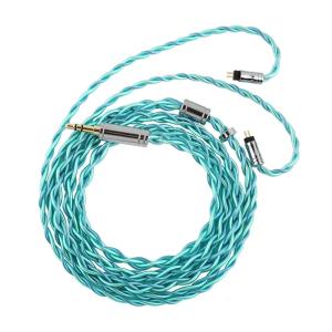 imageLinsoul Tripowin Aurora IEM Cable 4 Core OCC and SilverPlated OCC Earphone Cable HiFi Replacement Cable for Wired Earbuds Aquamarine 2Pin 44mm2Pin  35mm